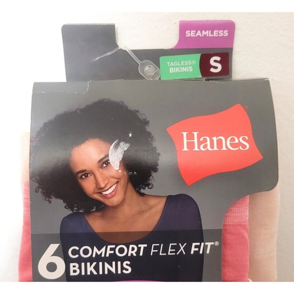 Hanes Seamless Comfort Flex Fit Bikini Panties NEW Womens Size S Pack Of 6 - Picture 4 of 5